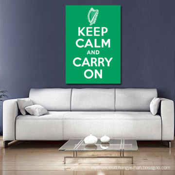 Keep Clam and Carry on Green Word Arts